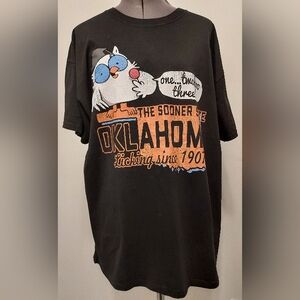 Oklahoma The Sooner State Licking Since 1907 Mr. Owl Black XLarge